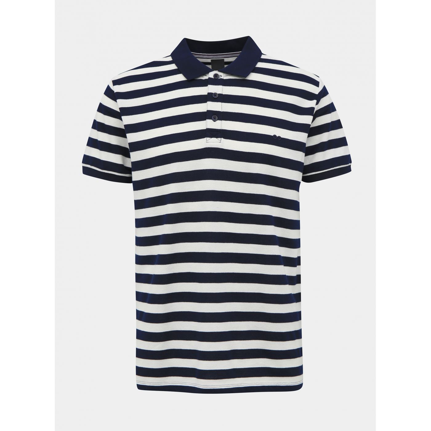 White-blue men's striped basic polo t-shirt ZOOT Lucas