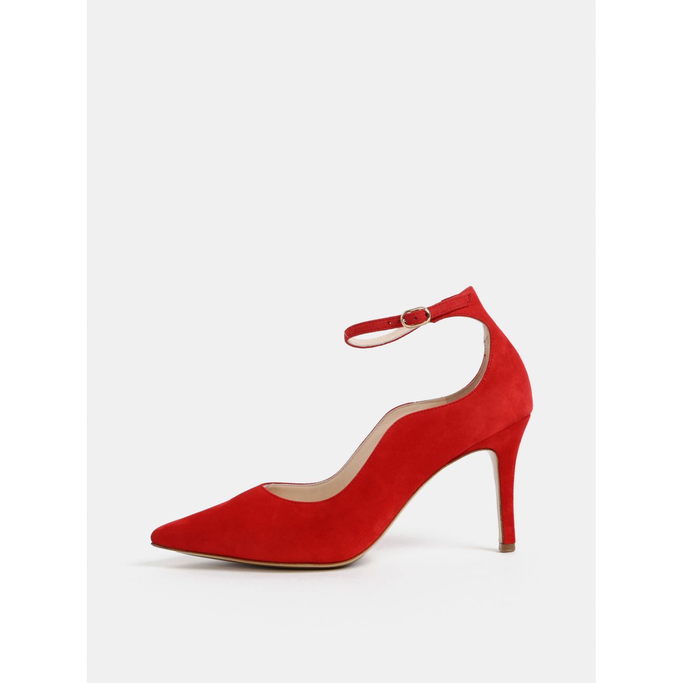 Högl Samtkid red suede pumps