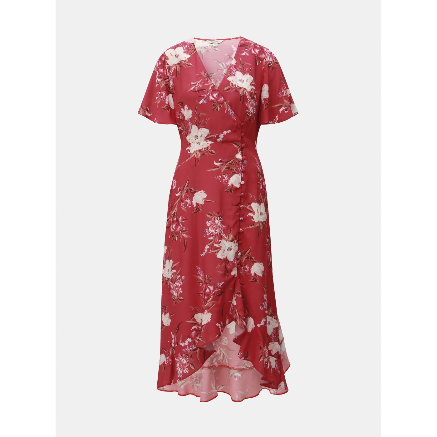 Miss Selfridge's Red Floral Wrap Dress