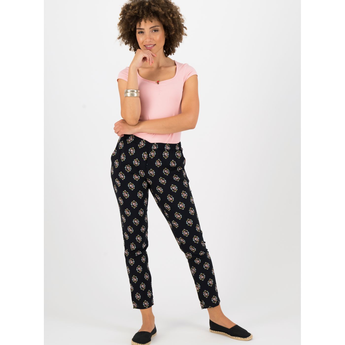 Blutsgeschwister Black Patterned Pants