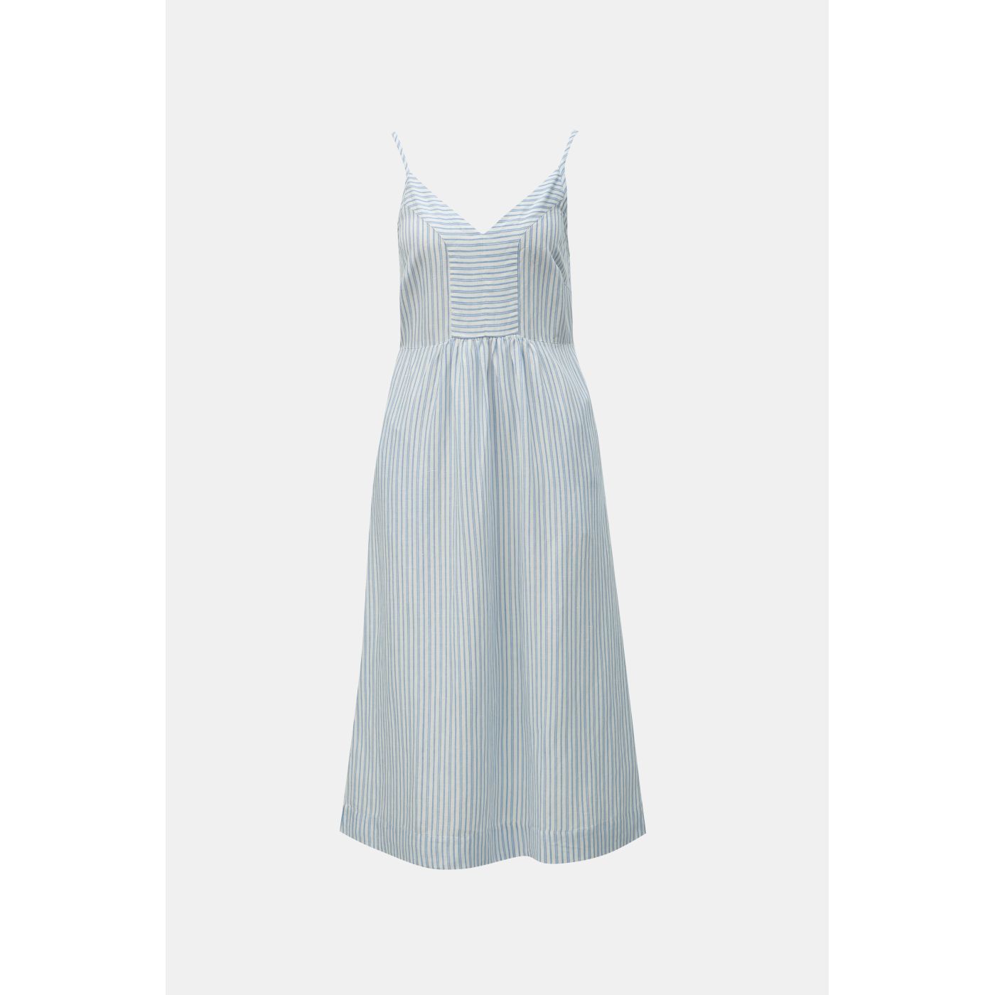 Blue-and-white Striped Linen Dress by Tom Joule Zoey