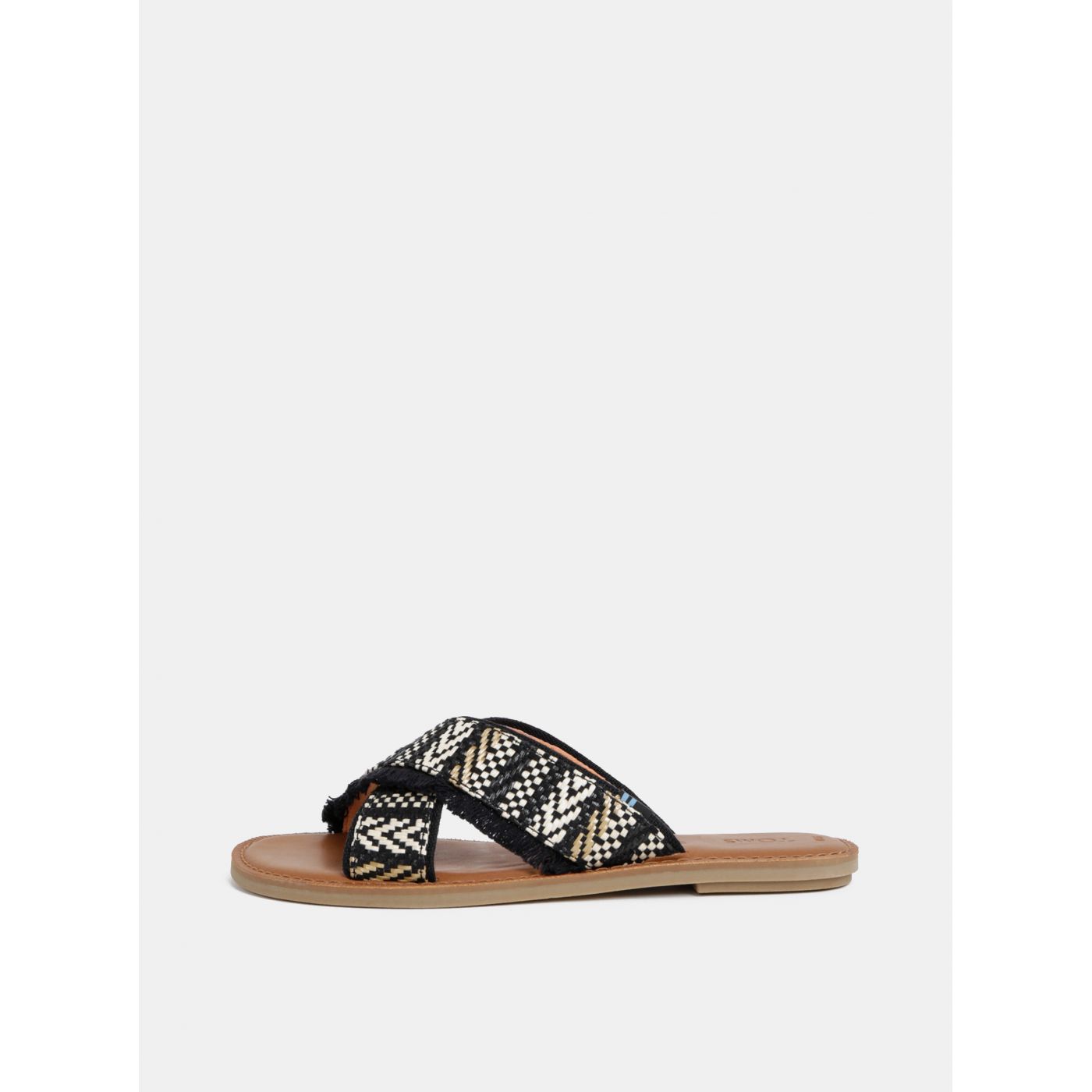 Toms Black Women's Patterned Slippers