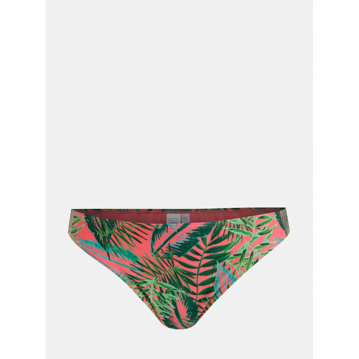 Pink-green patterned bikini bottoms by Dorothy Perkins