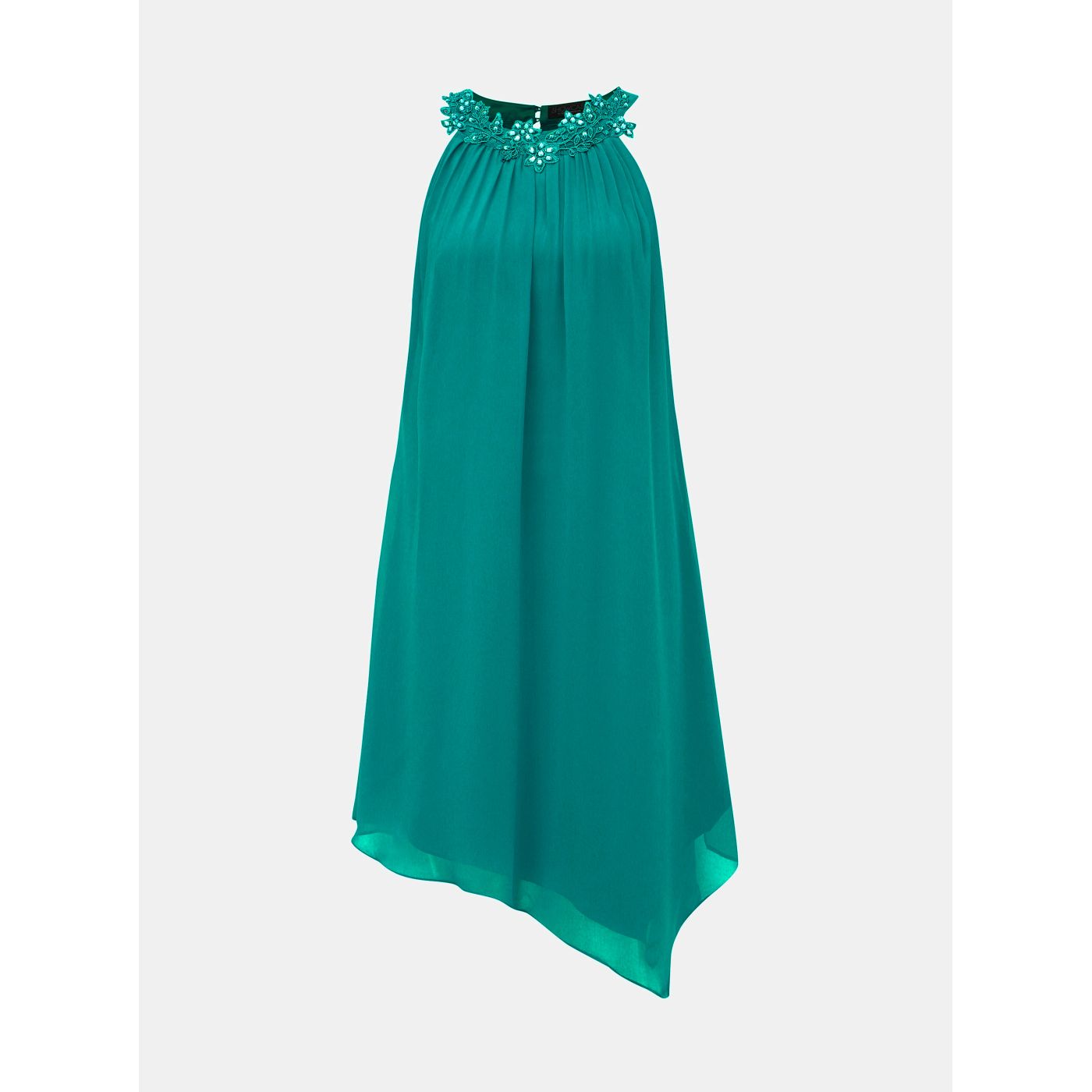 Dark green asymmetrical dress Dorothy Perkins