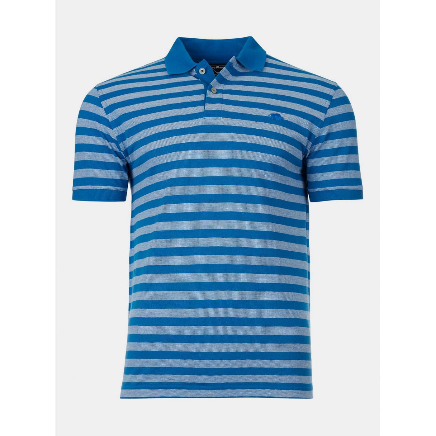 Raging Bull Blue Striped Polo T-Shirt