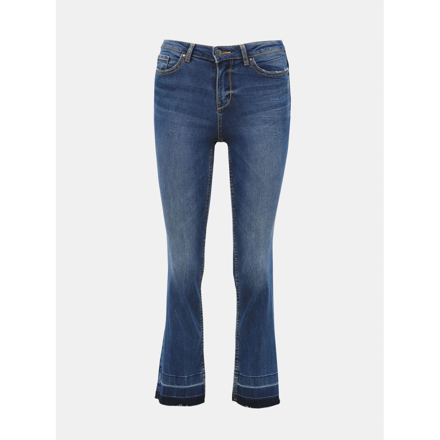 Blue shortened regular fit jeans Jacqueline de Yong Magic