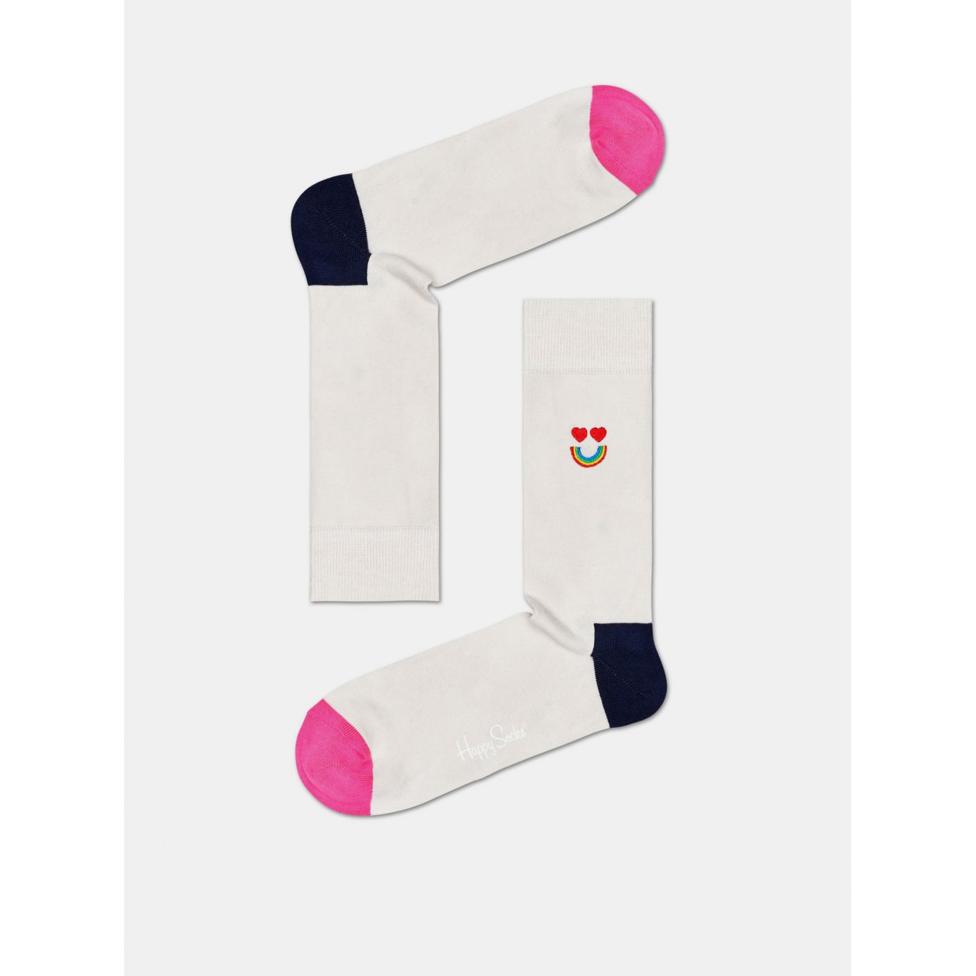 Happy Socks Happy Rainbow Cream Socks