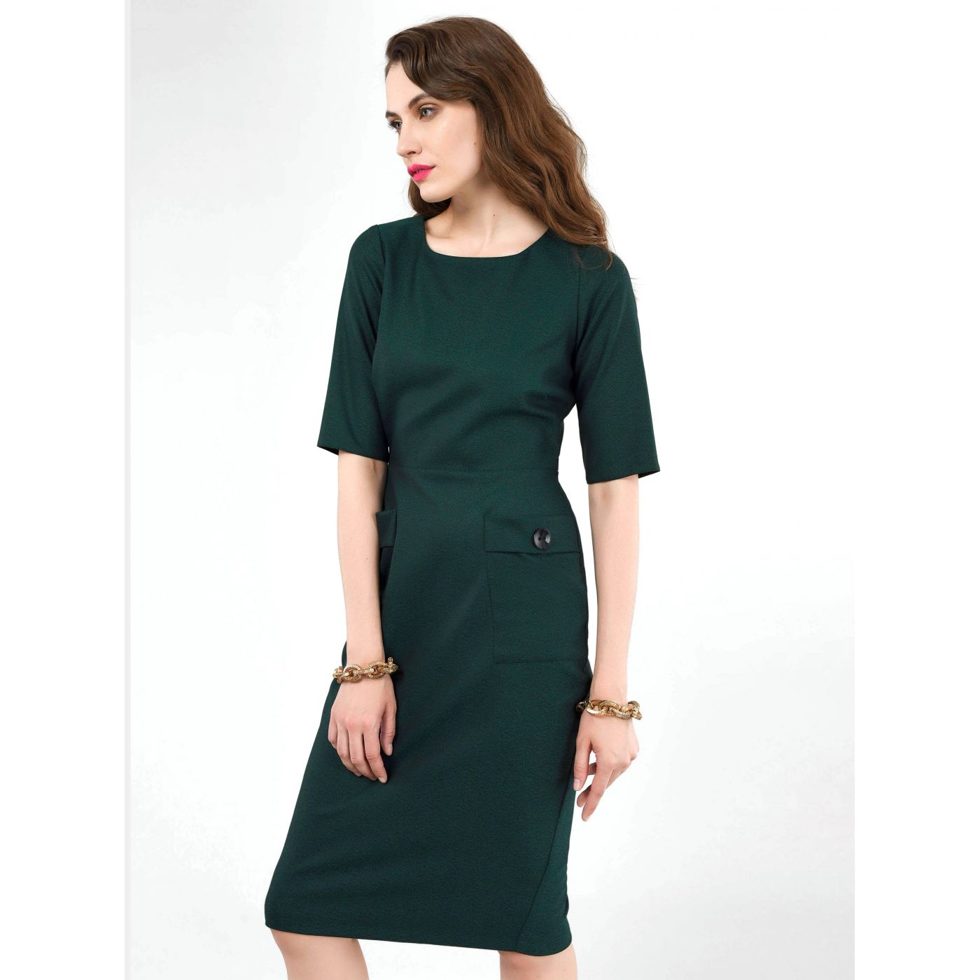 Dark Green Closet Pouch Dress