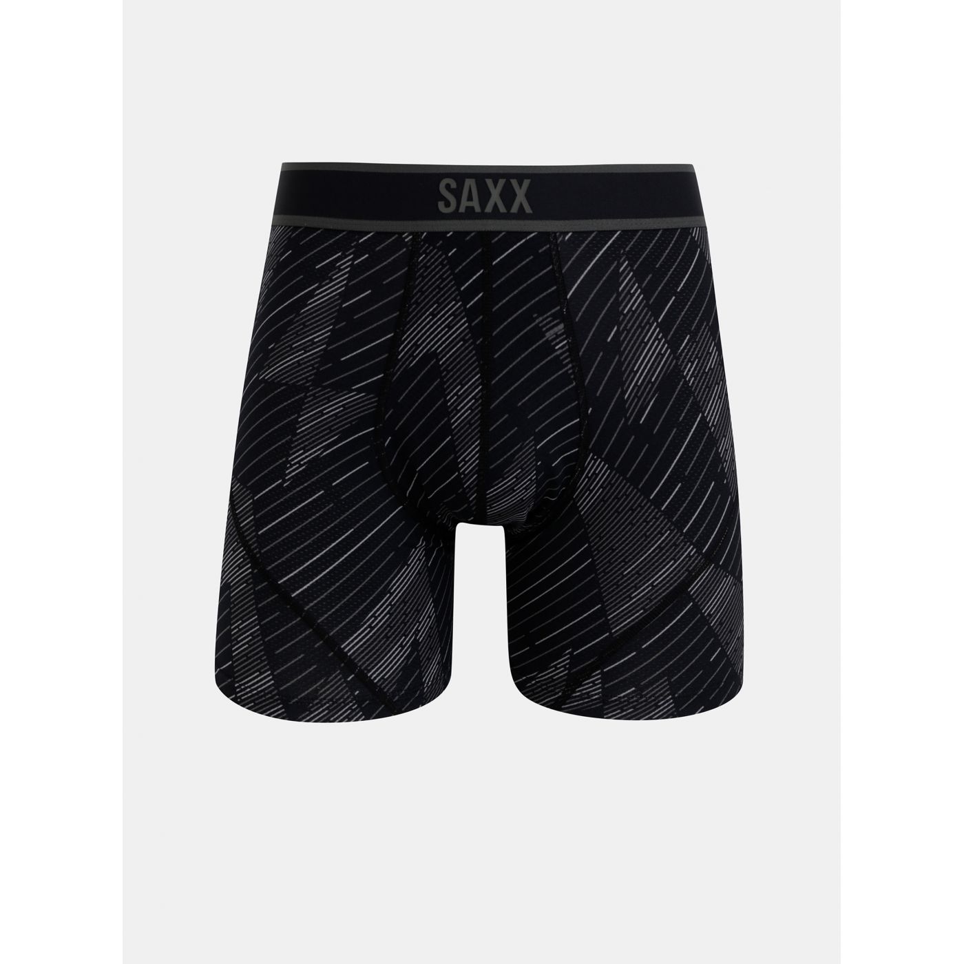 Black patterned sports boxers SAXX