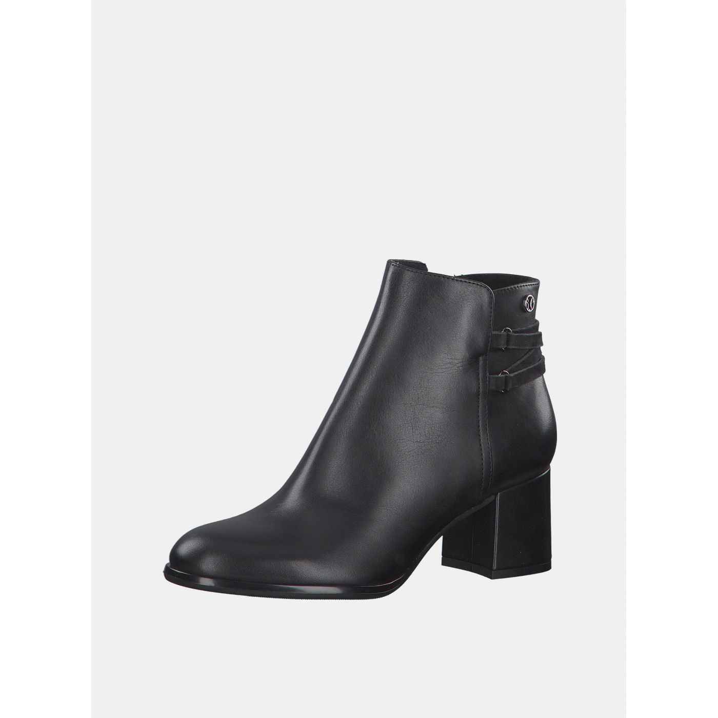 Black Women's Leather Ankle Boots s.Oliver
