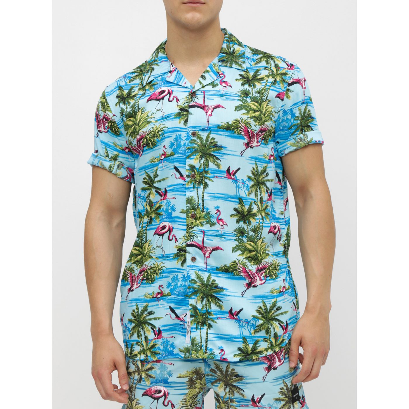 Blue Patterned Regular Fit Shirt ONLY & SONS Sid