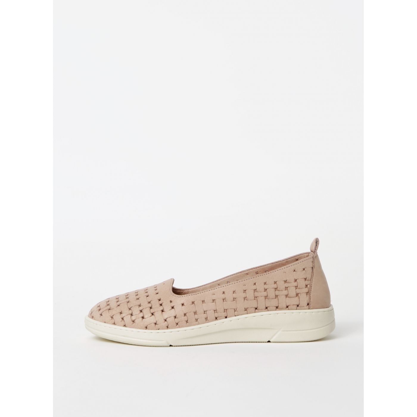 Beige Women's Leather Slip on WILD