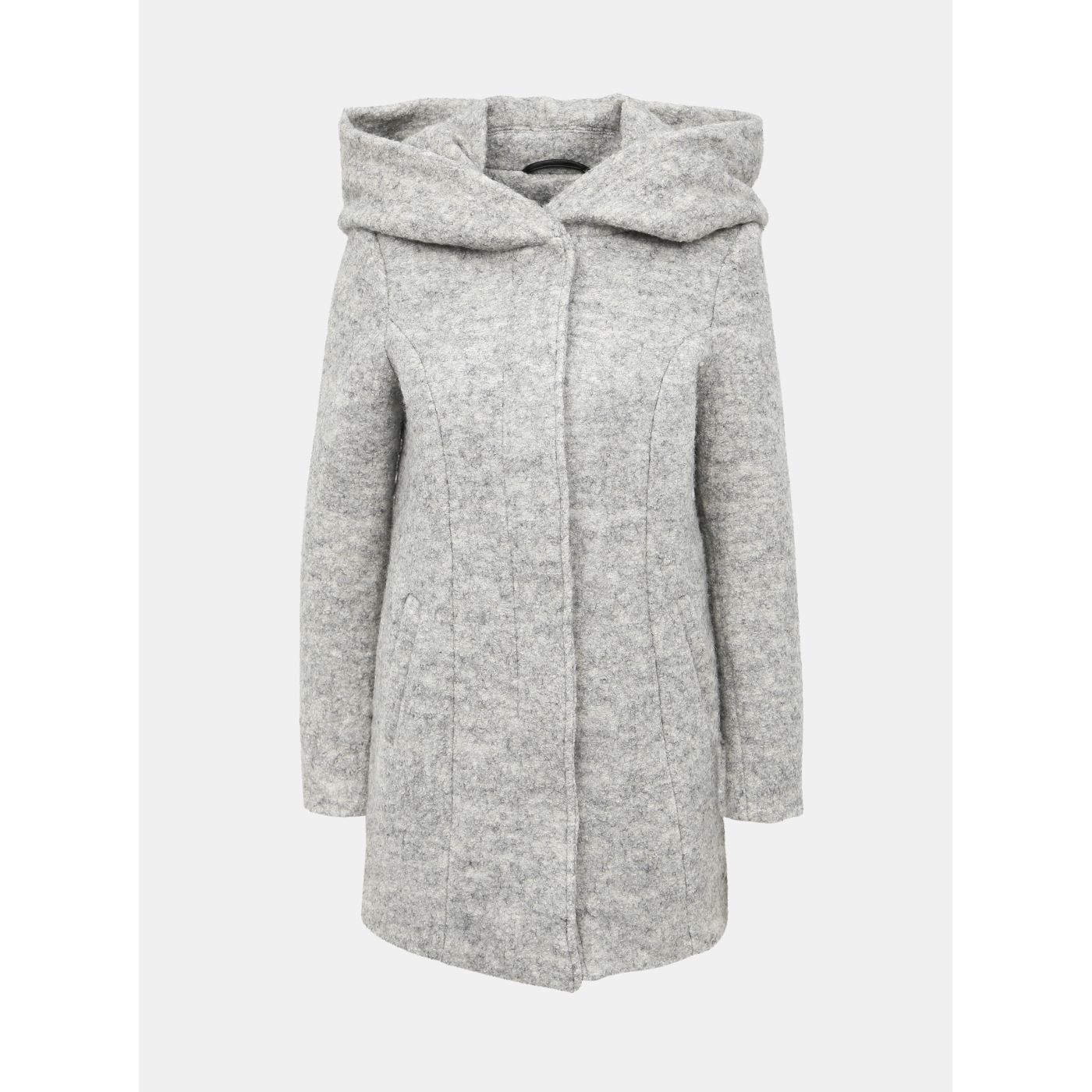 Light grey coat with vero moda verodona wool admiss