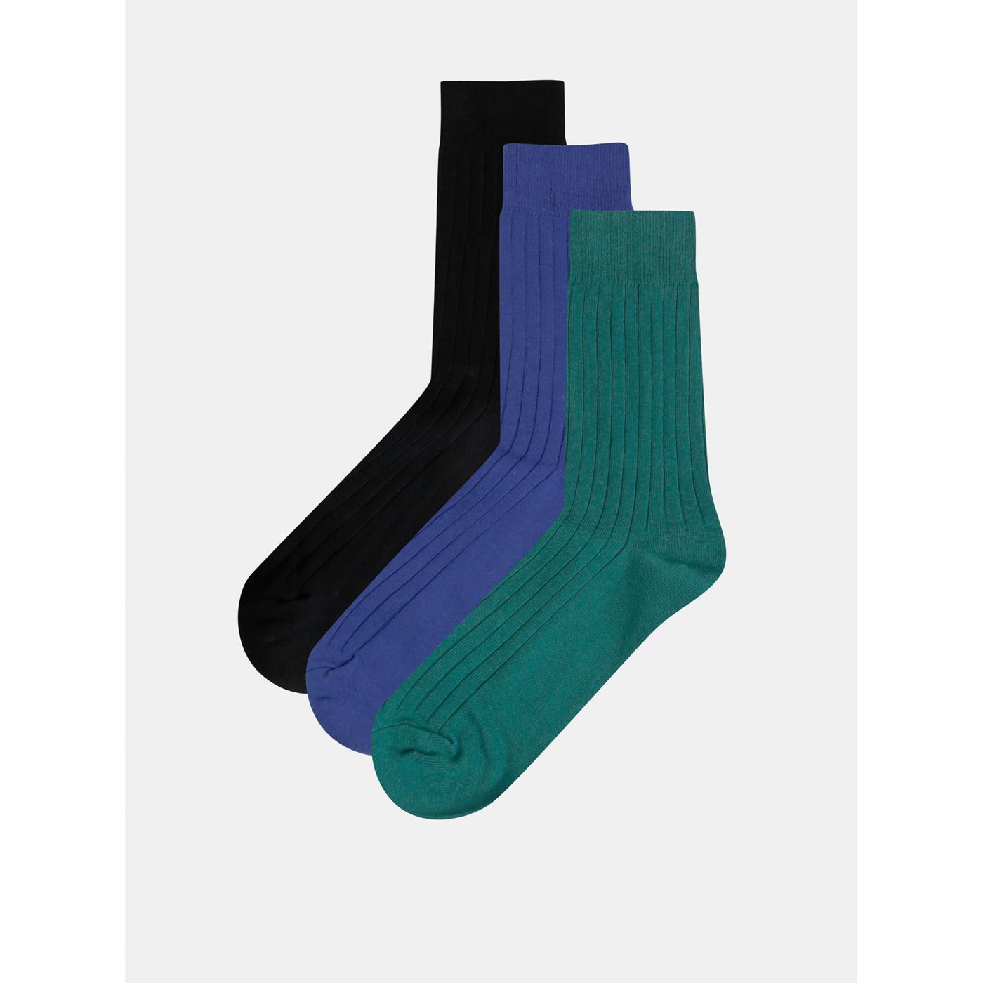 Set of three pairs of socks in blue, green and black Jack & Jones Gam