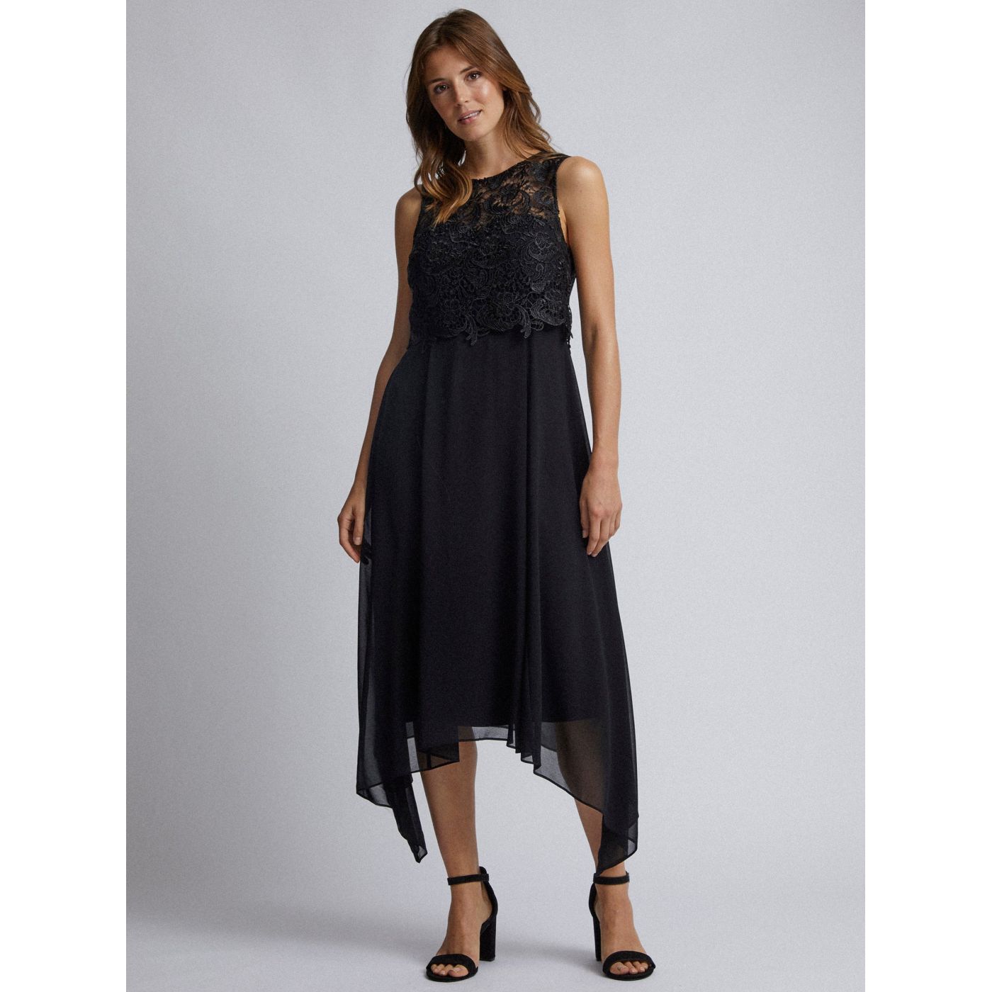 Black mididishes with lace Dorothy Perkins Aurora