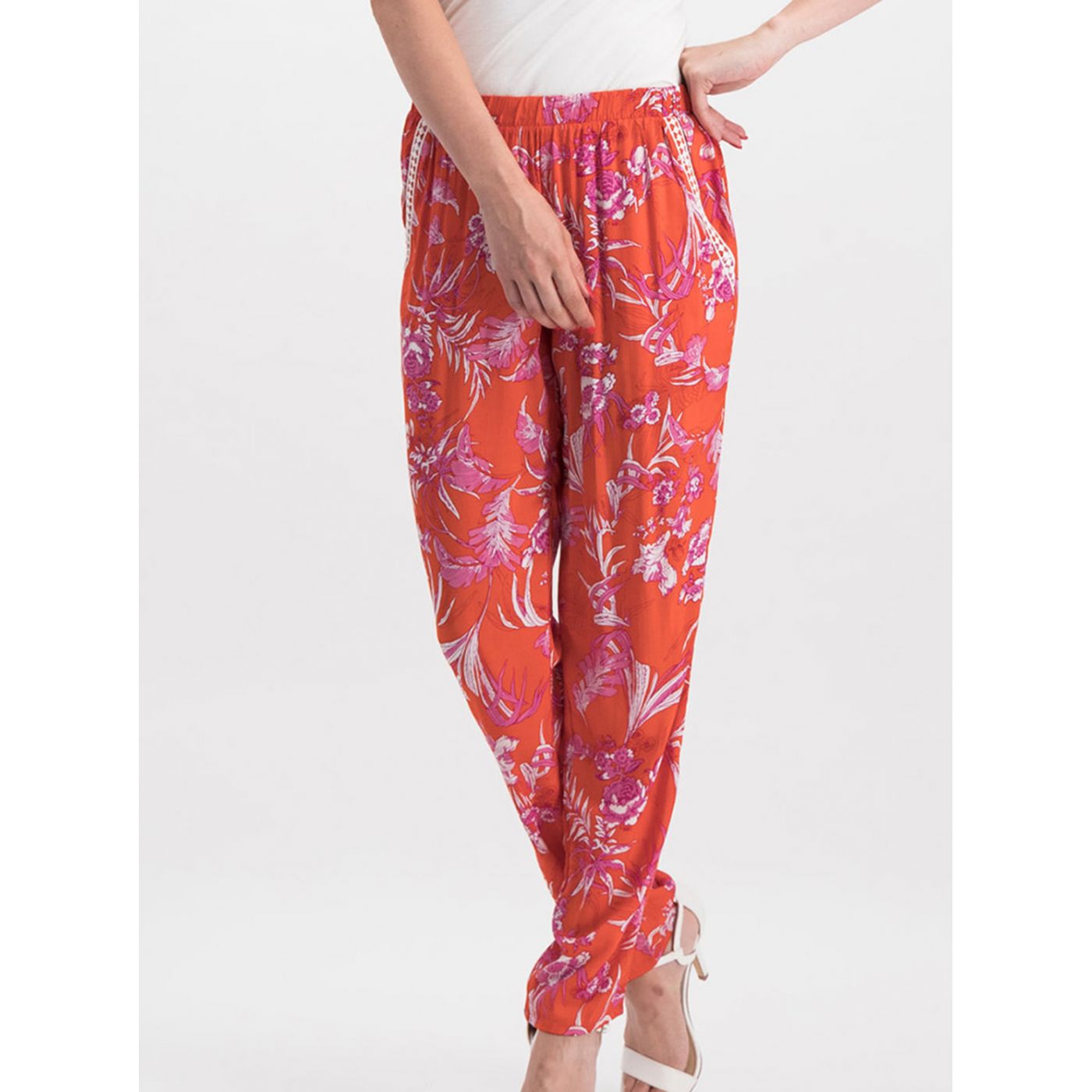 Blutsgeschwister Orange Floral Pants