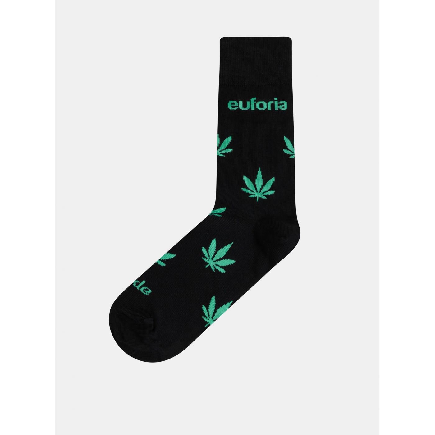 Black patterned socks Fusakle Euforia green