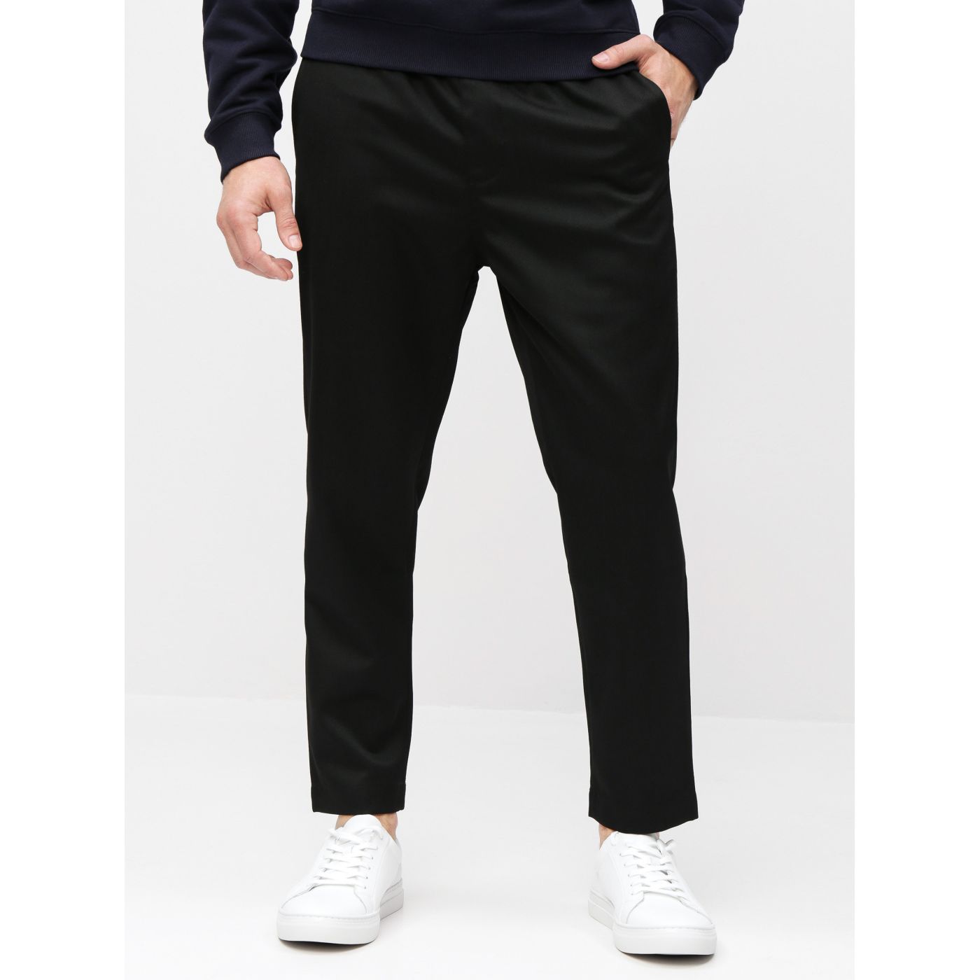 Black Men's Short Pants with Admixture Wool Calvin Klein Jeans