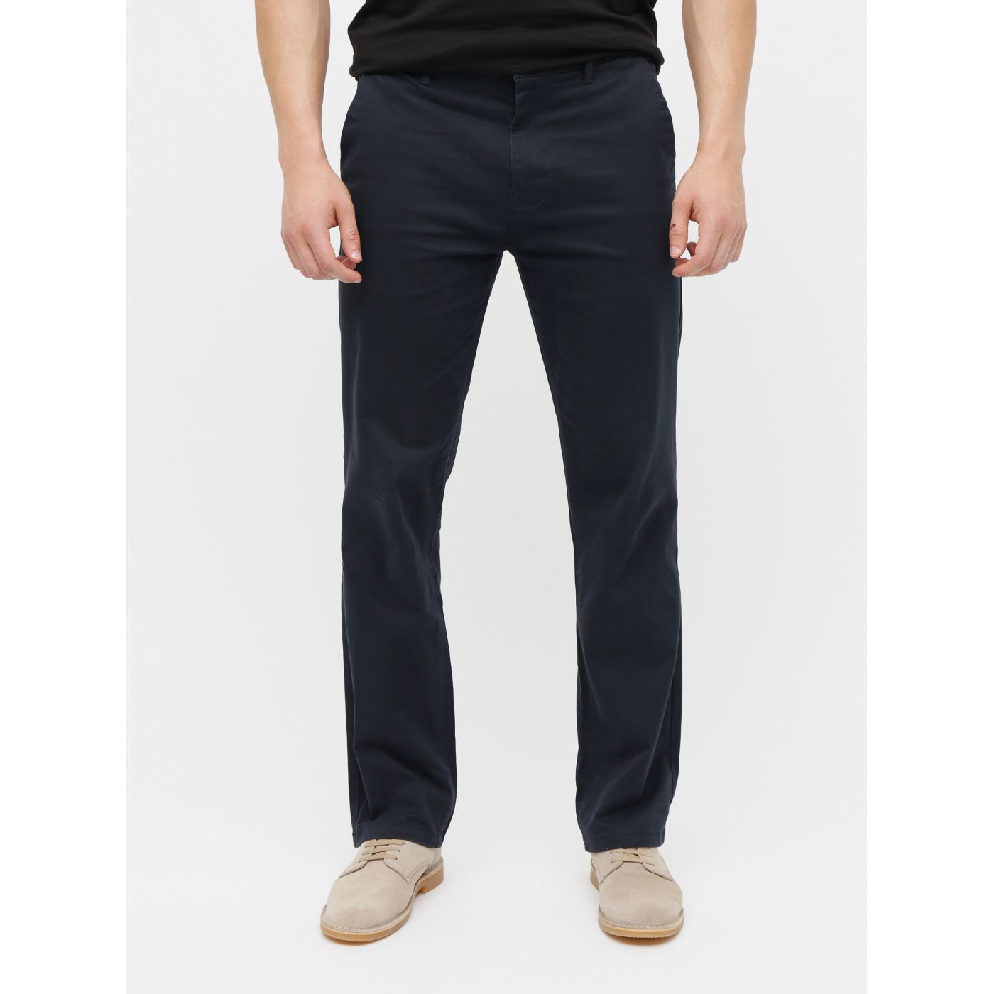 Burton Menswear London Dark Blue Straight Chino Pants
