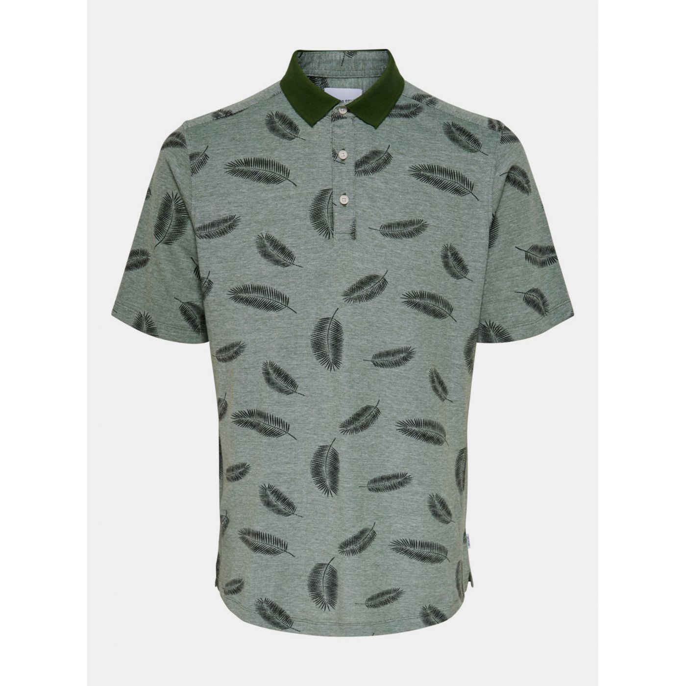 Green Patterned Polo Shirt ONLY & SONS