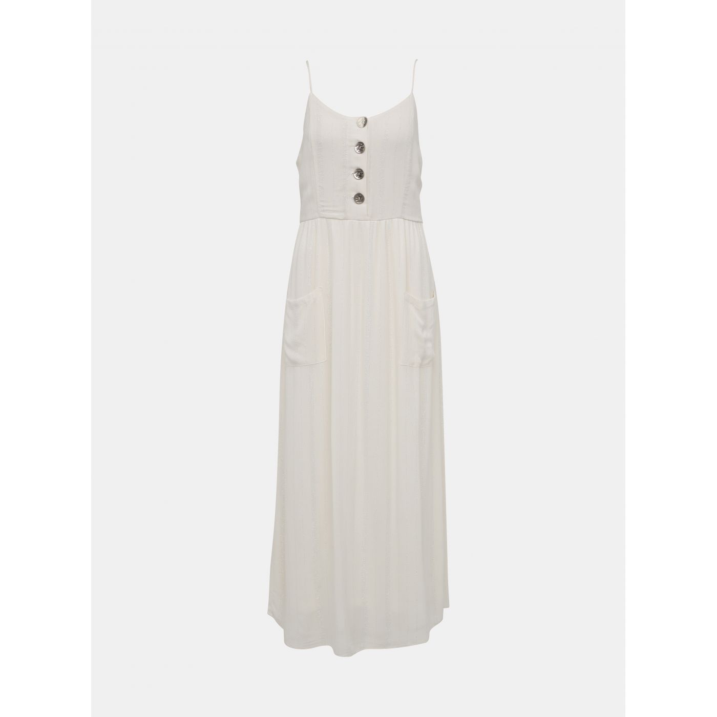 CREAM MAXI DRESS WITH METALLIC FIBRE VILA SKUM