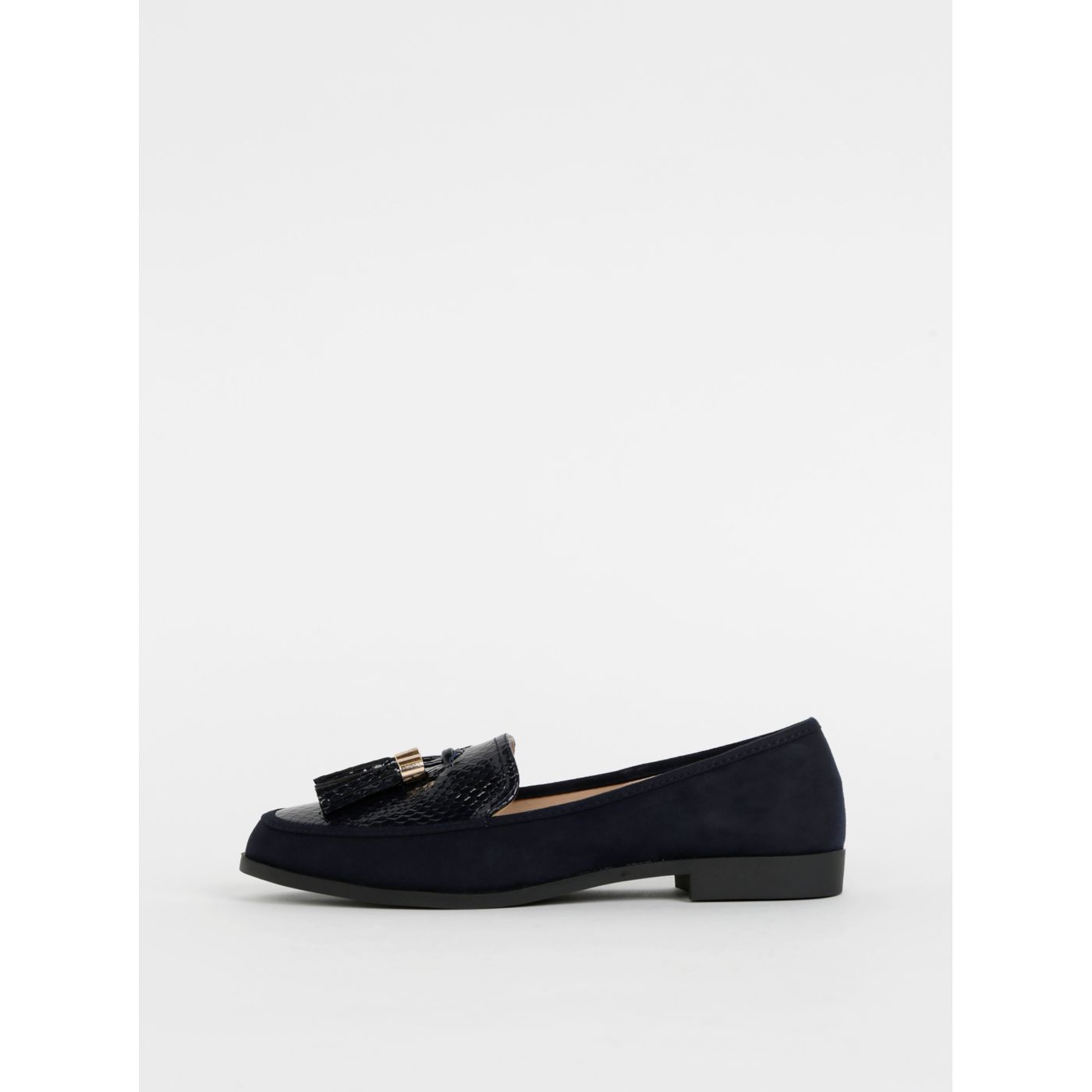 Dark blue loafers in suede finish by Dorothy Perkins
