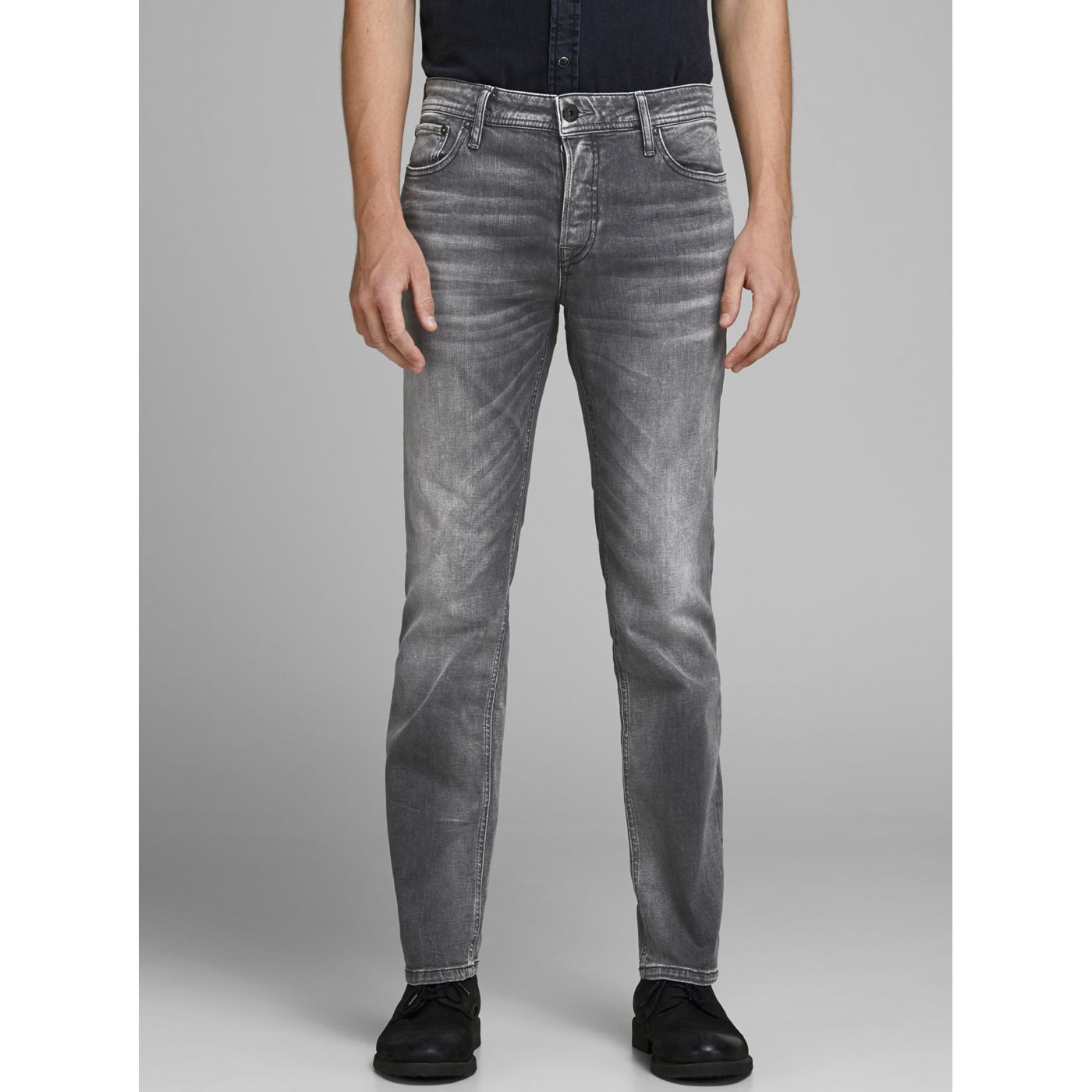 Grey regular fit jeans Jack & Jones Clark