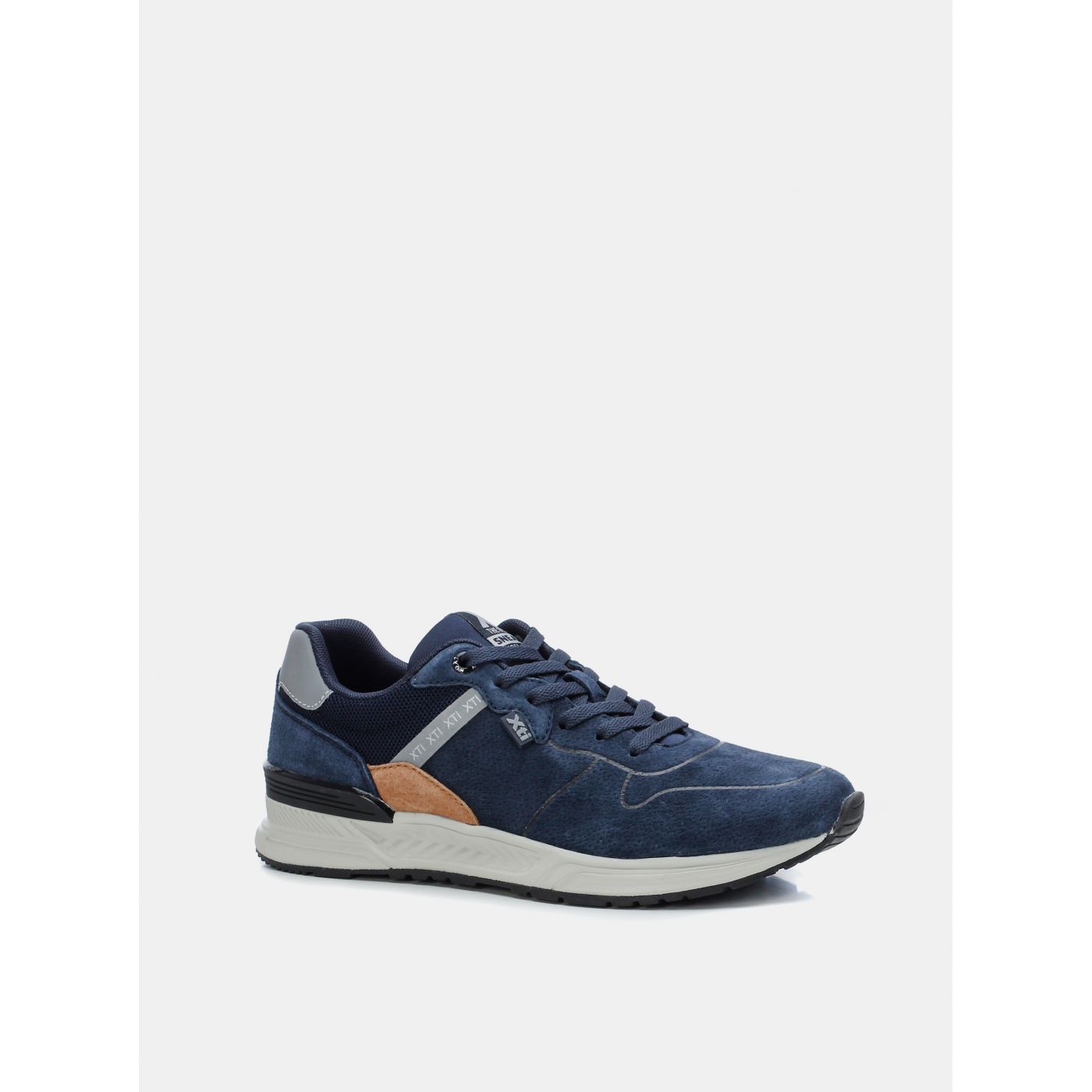 Blue Men's Suede Sneakers Xti