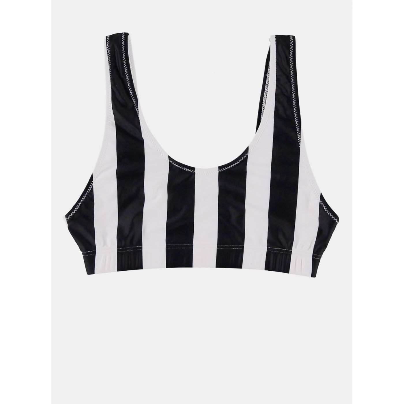 White-black women's striped top of Haily's Caro swimsuit