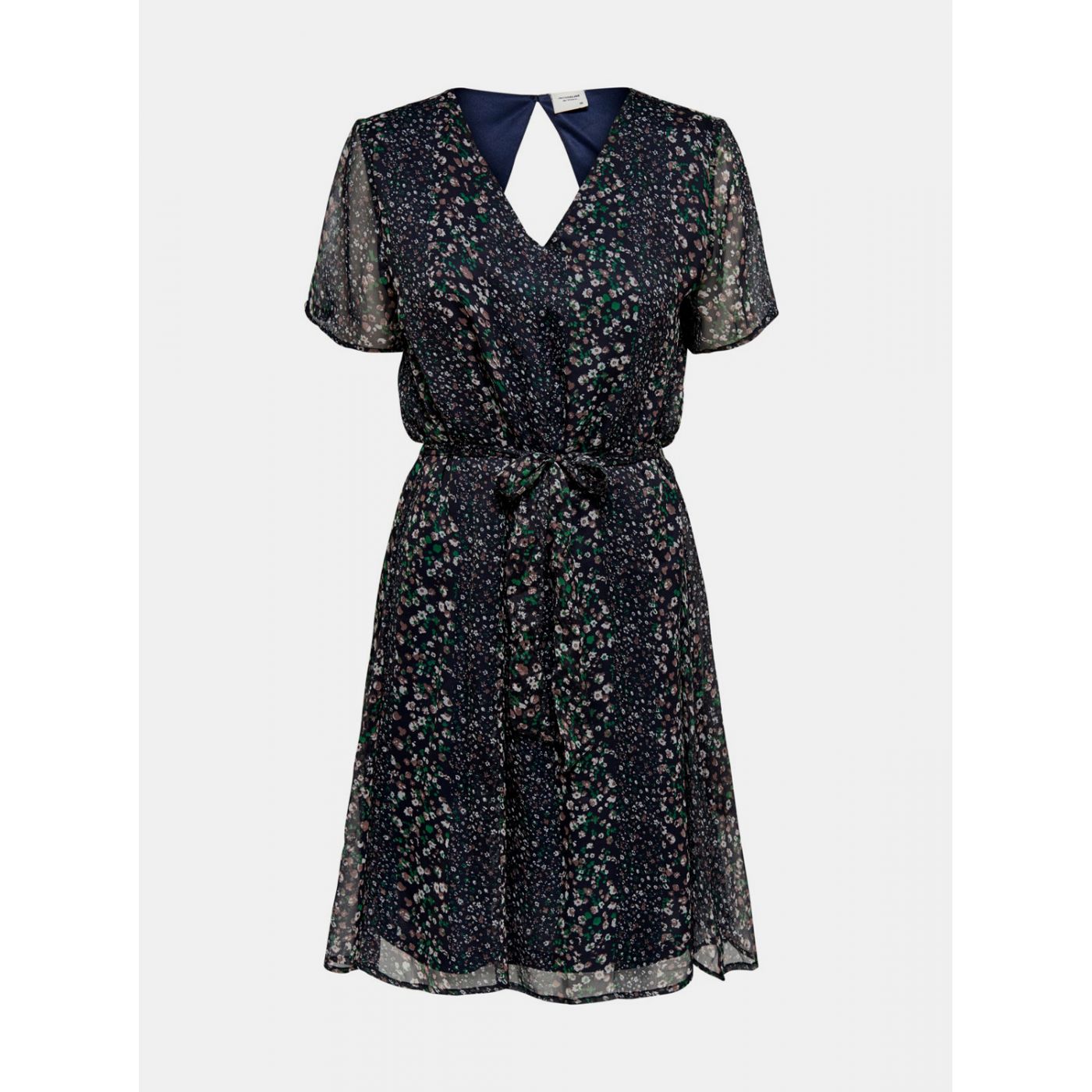 Jacqueline de Yong's Dark Blue Floral Dress