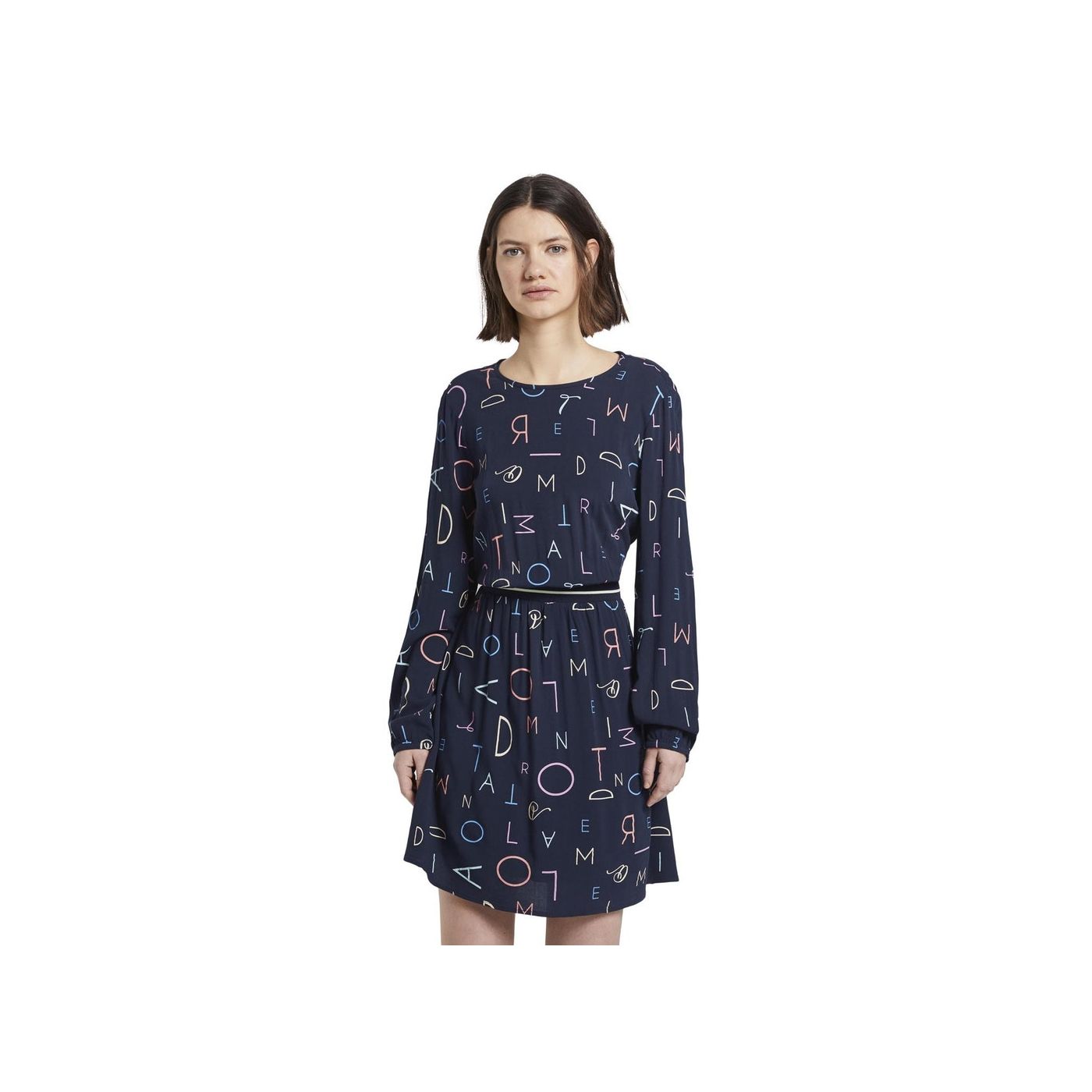 Tom Tailor Denim Dark Blue Patterned Dress