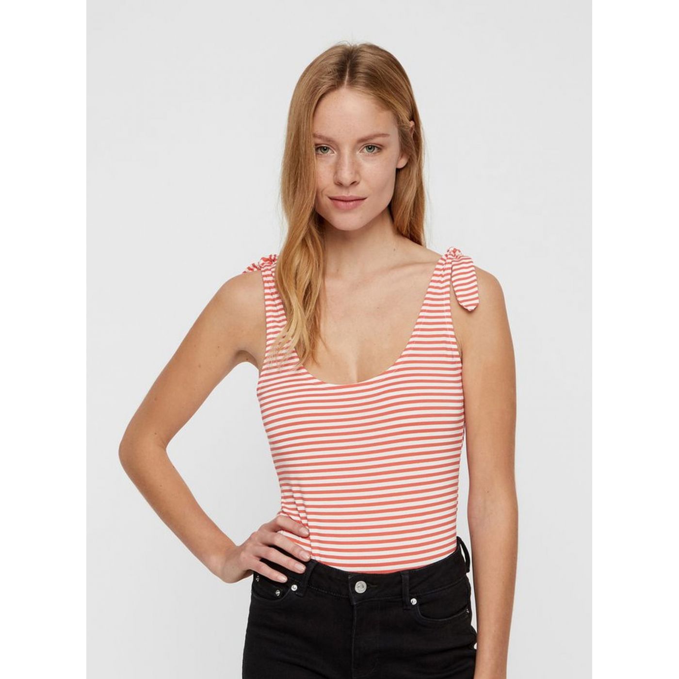 White-red striped points VERO MODA Ava