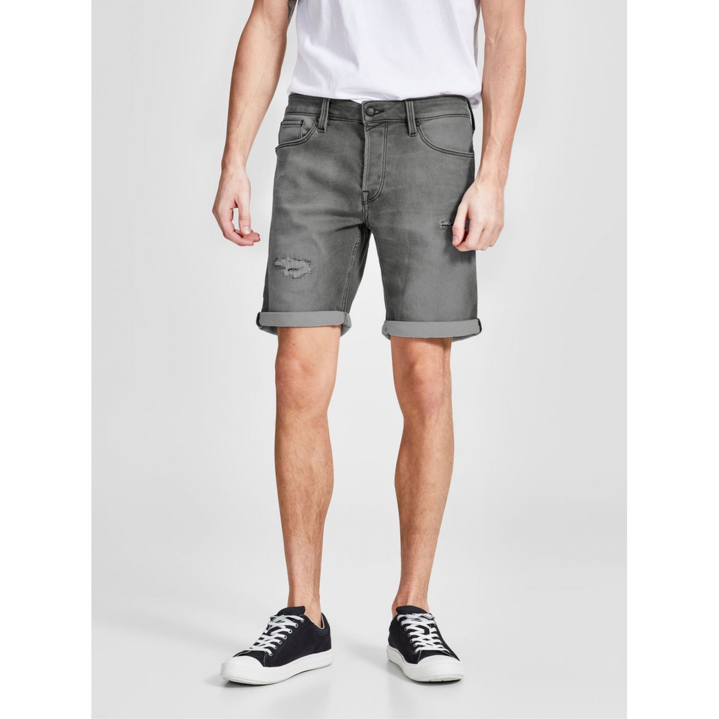 Grey Denim Regular Fit Shorts Jack & Jones Rick