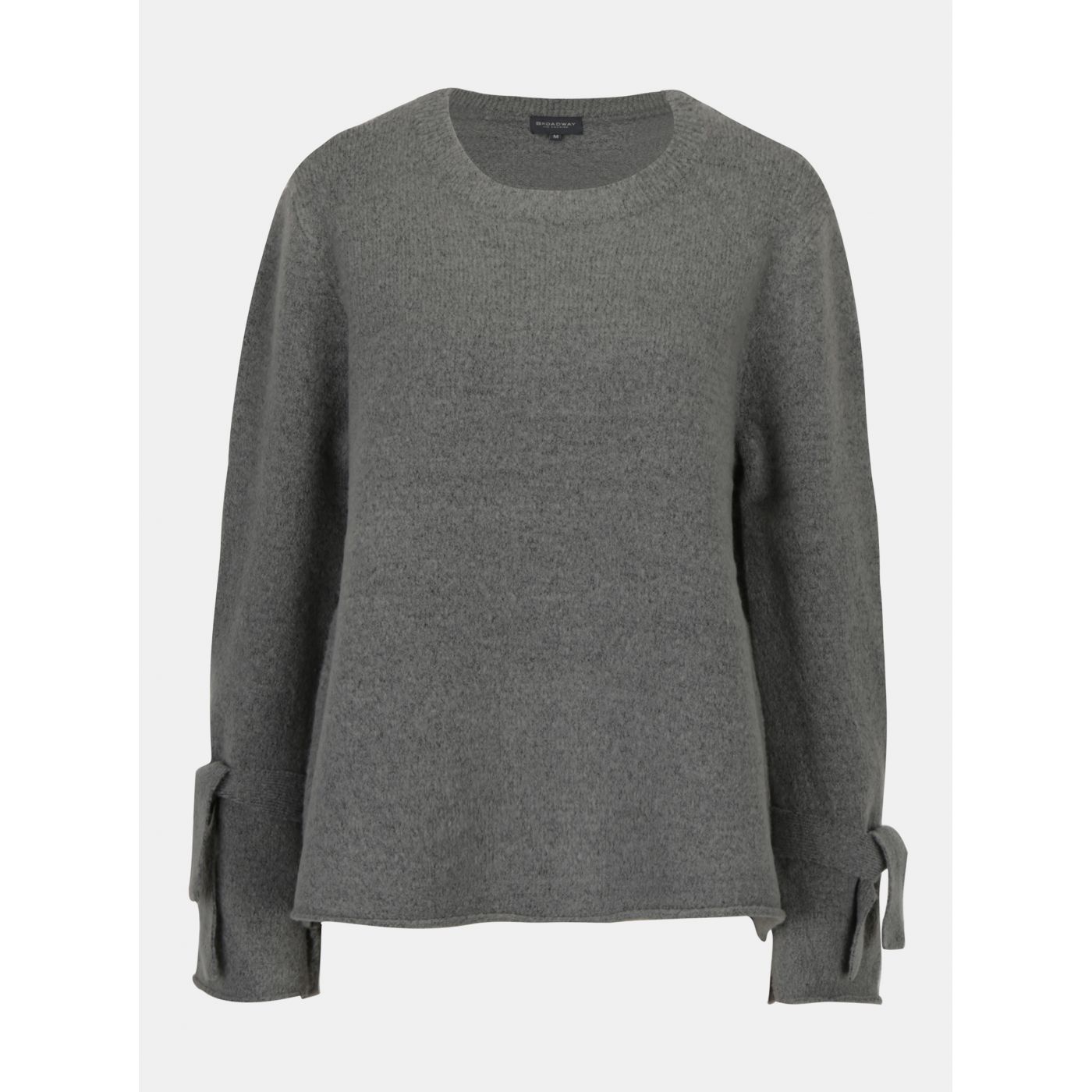 Grey Women's Sweater with Knots on Broadway Shahla Sleeves