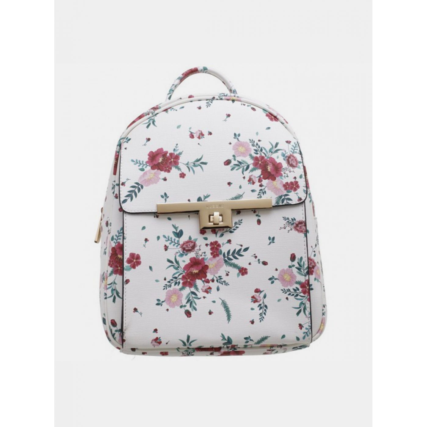 Bessie London White Floral Backpack