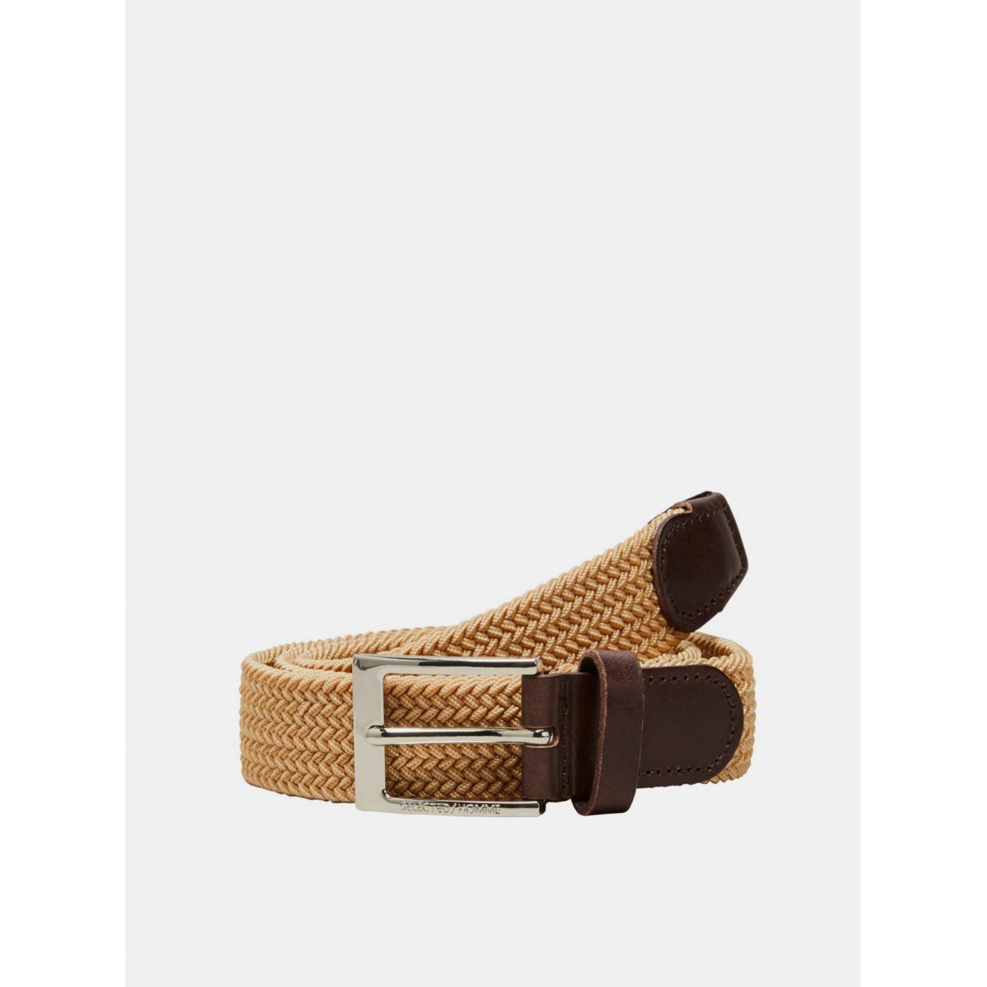 Brown Belt and Leather Details Selected Homme