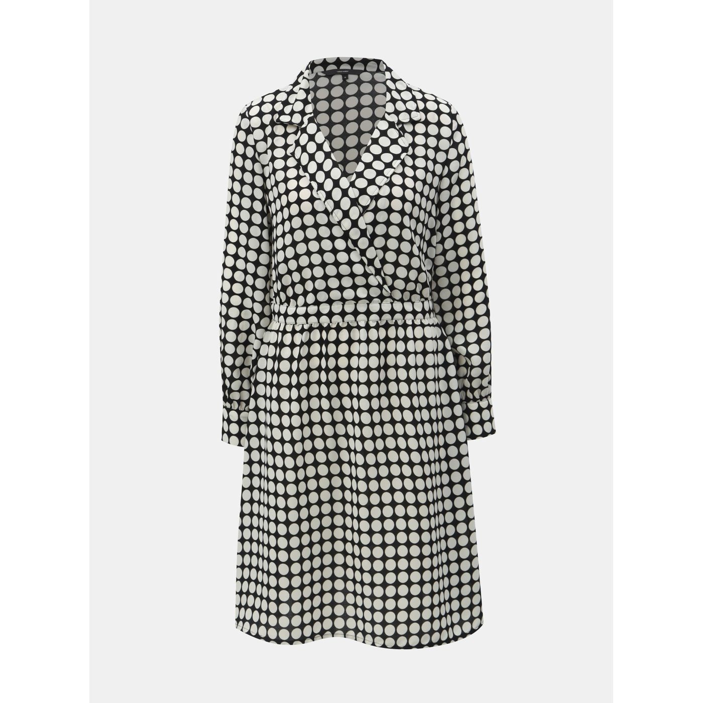 Black-and-white dotted dress with translated neckline VERO MODA Sarah