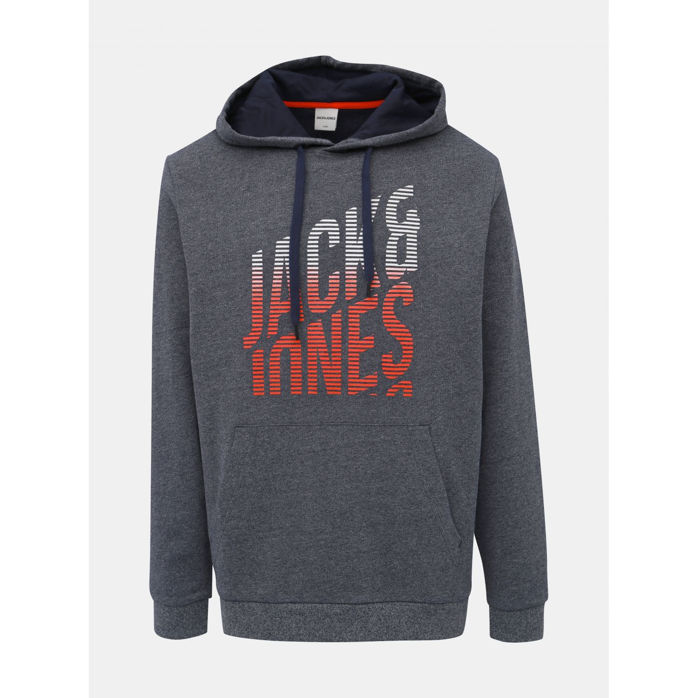Grey Hoodie printed jack & jones anderson