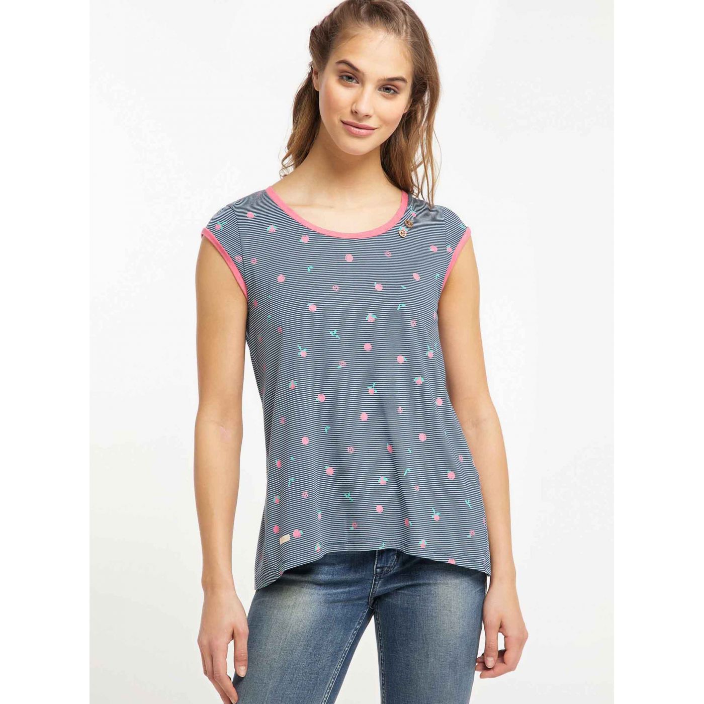 Blue Women's Patterned T-Shirt Ragwear Dominica