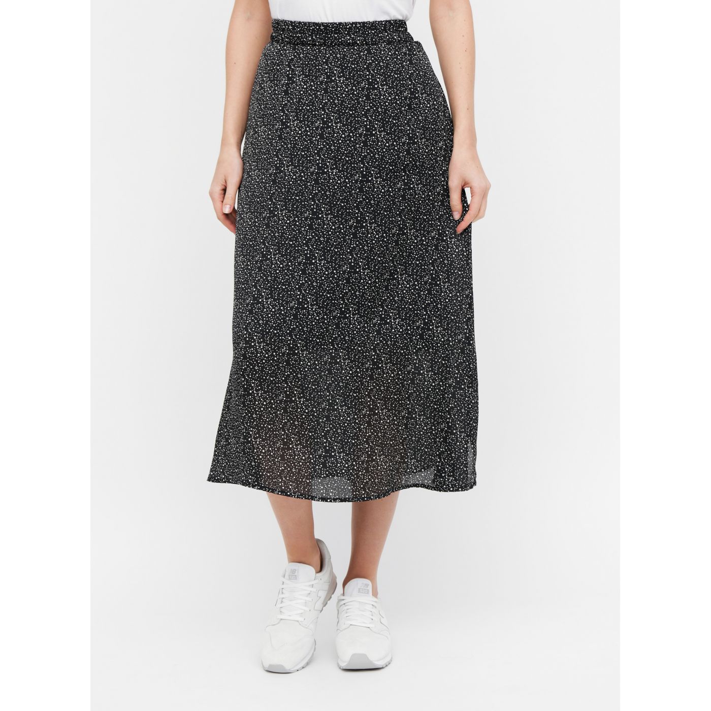 Black spotted midi skirt VERO MODA Grace