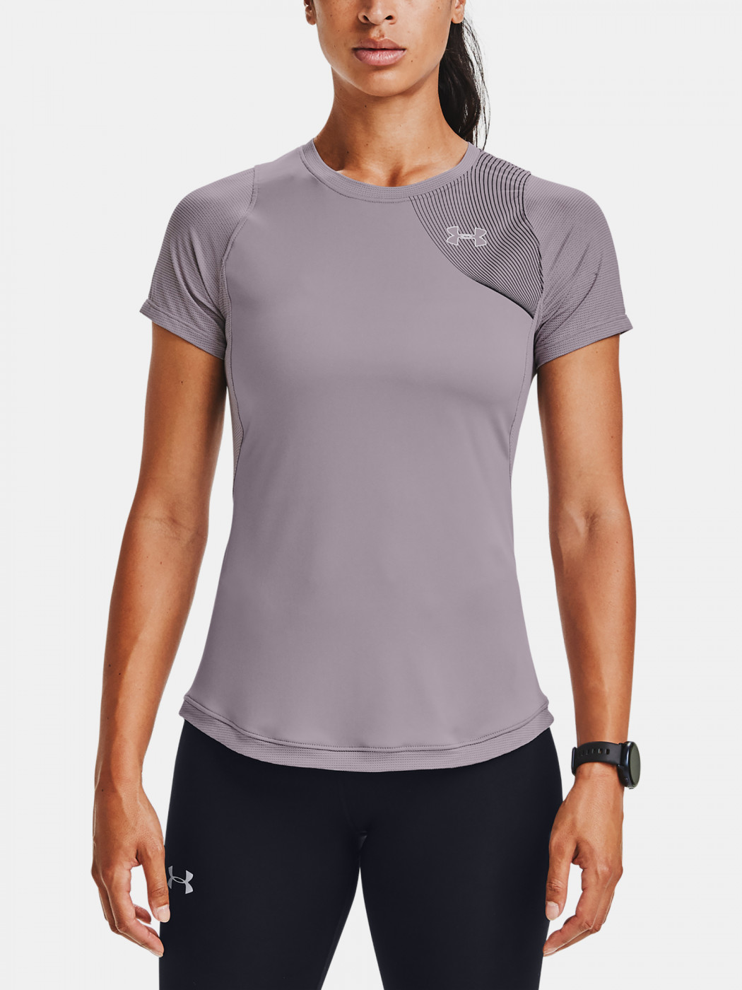 Under Armour W Qlifier ISO-CHILL Short Sleeve-PP T-shirt