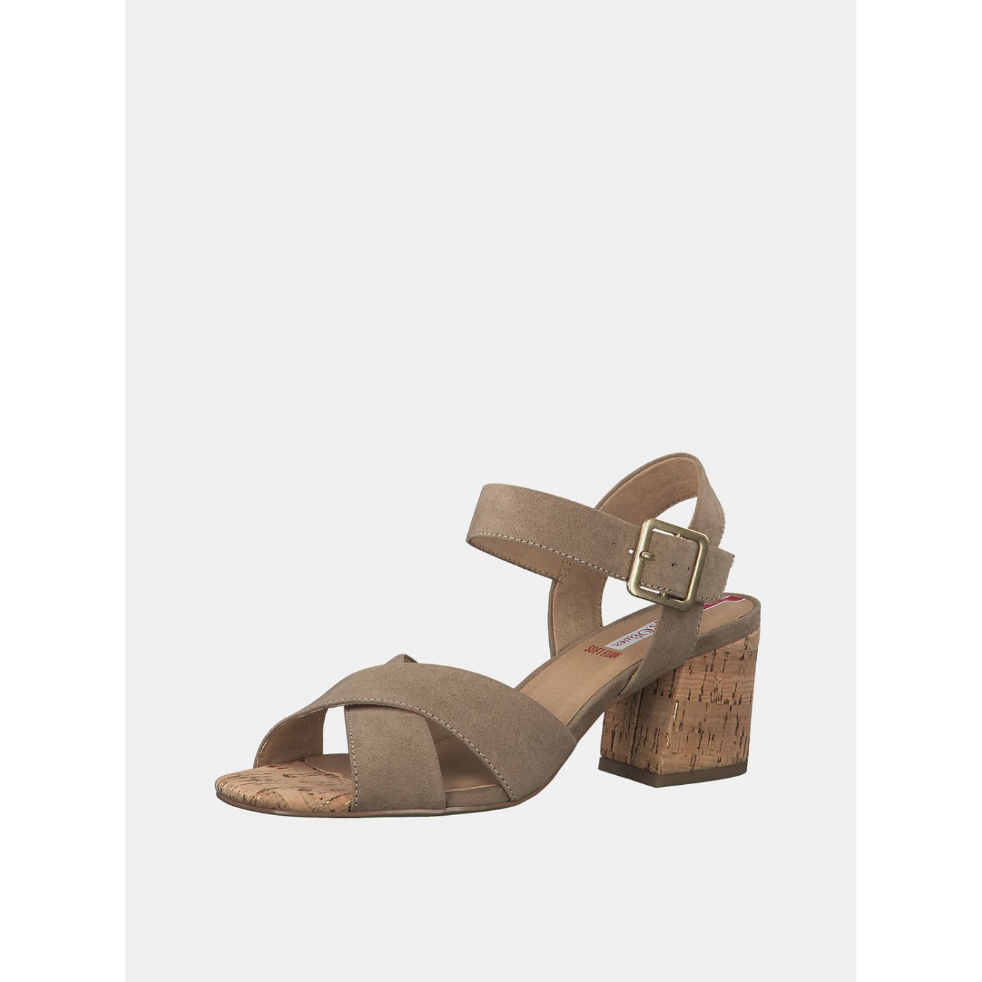 Beige sandals in suede finish s.Oliver