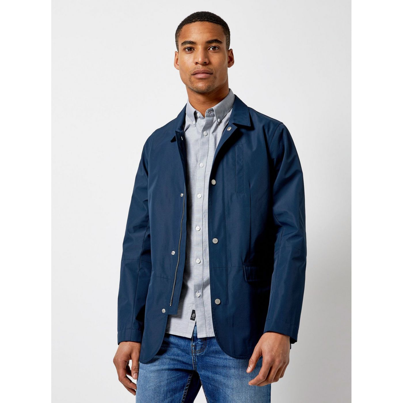 Burton Menswear London Hybrid Dark Blue Lightweight Jacket
