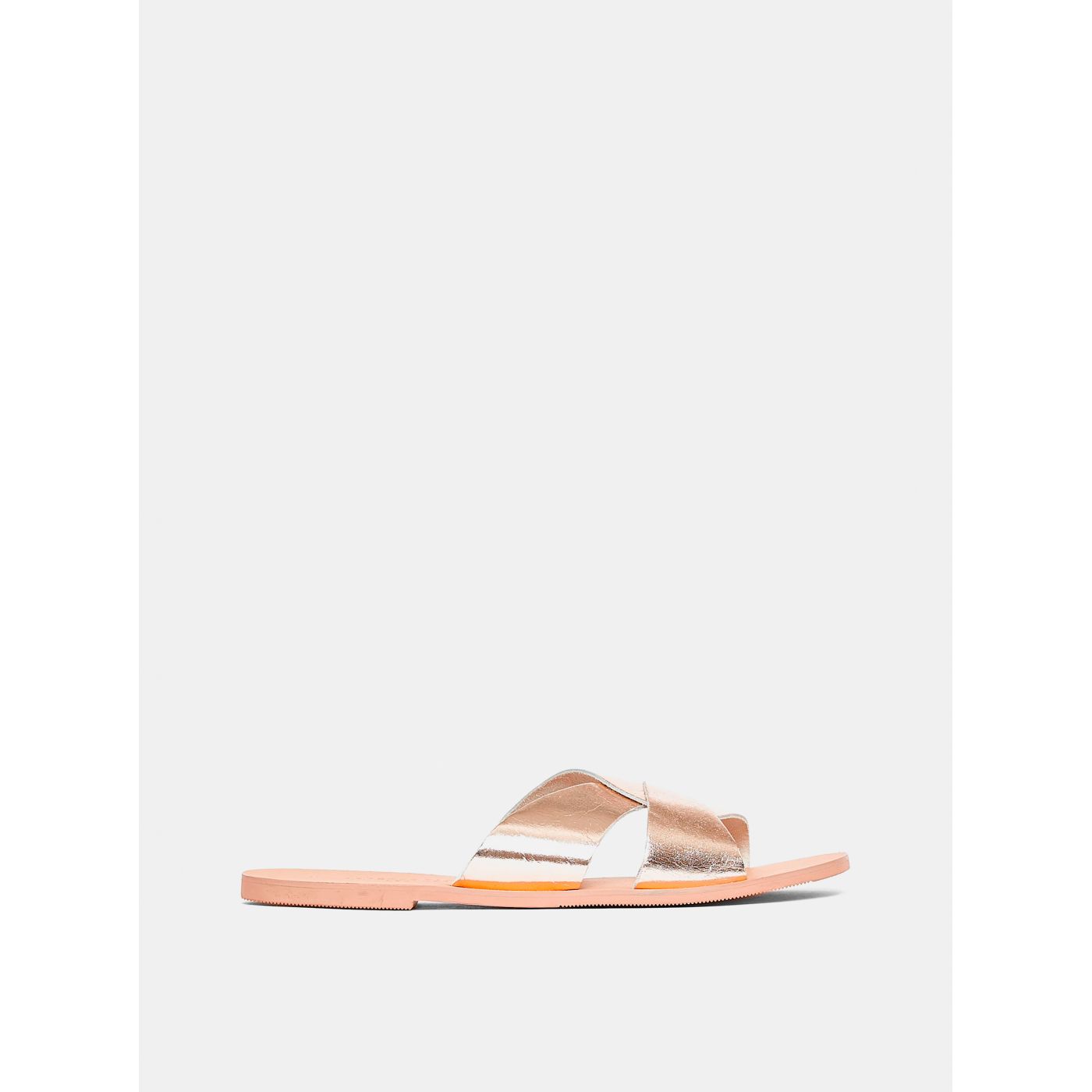 Dorothy Perkins Gold Leather Slippers