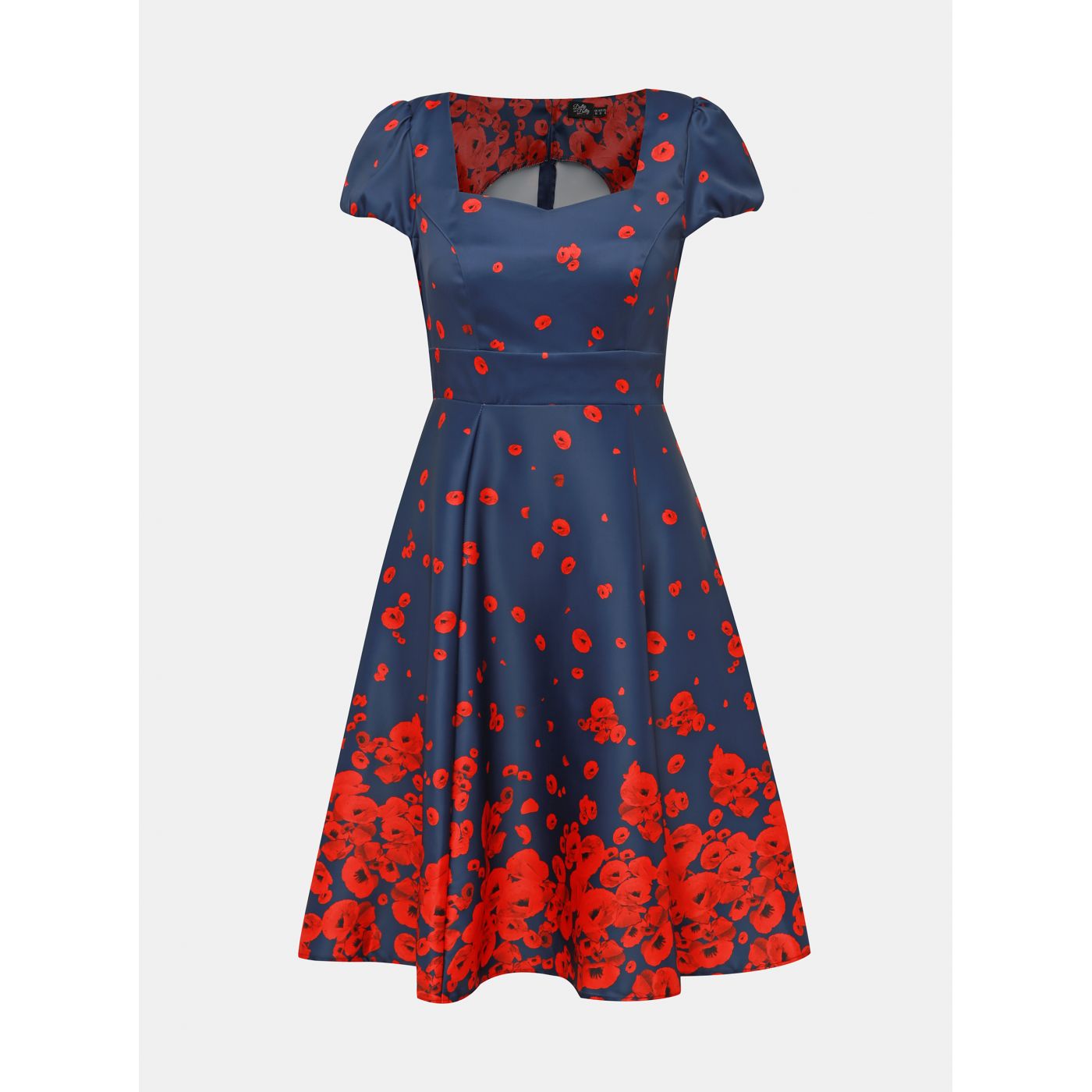 Dolly & Dotty Claudia's Red-Blue Floral Dress