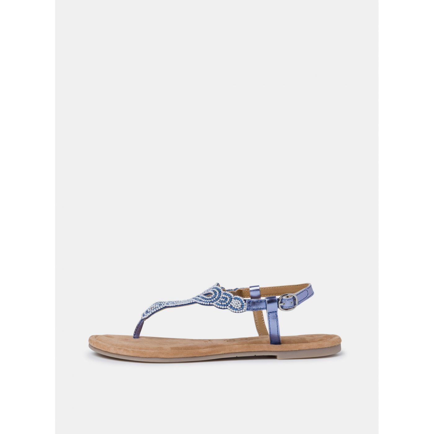 Tamaris Blue Leather Sandals