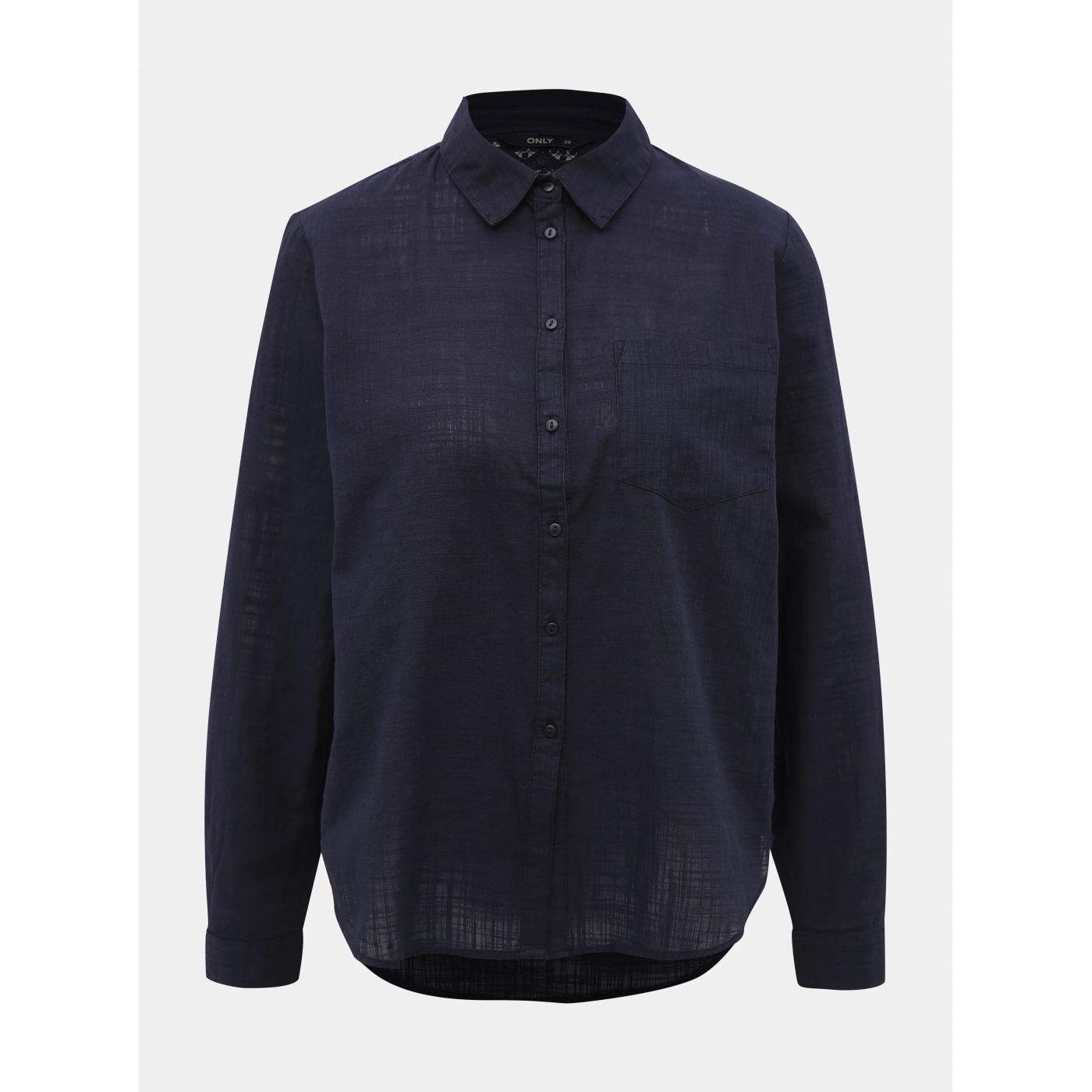 Dark blue shirt with only jeanette lace
