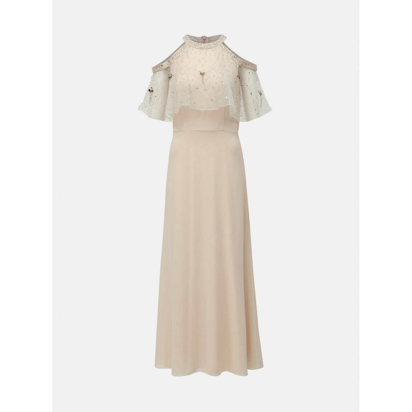 Light pink maxi dress with ruffle Dorothy Perkins