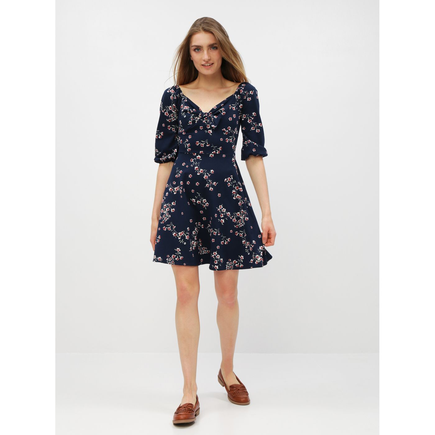 Dark Blue Floral Dress by Dorothy Perkins