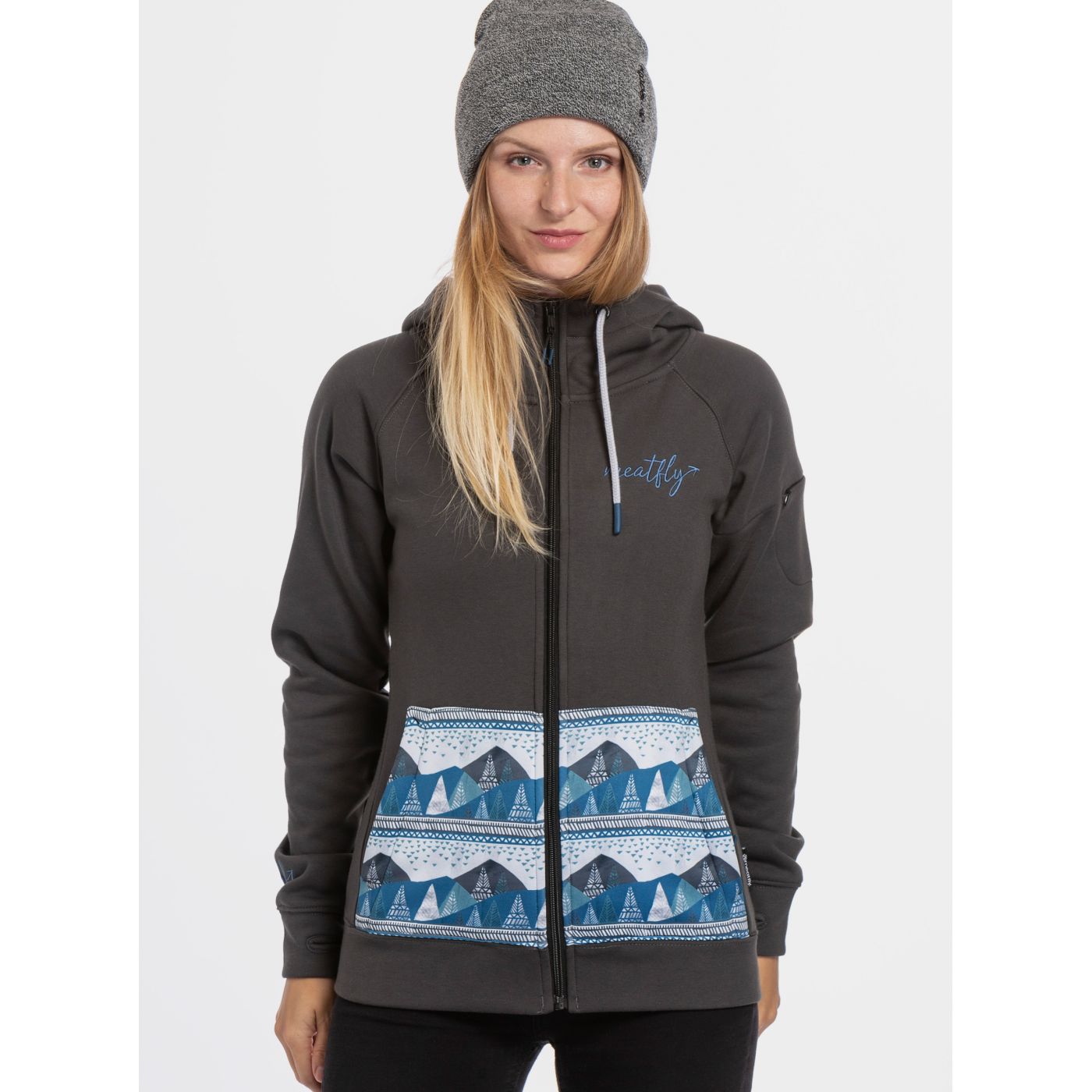Dark Grey Women's Meatfly Alisha Sweatshirt